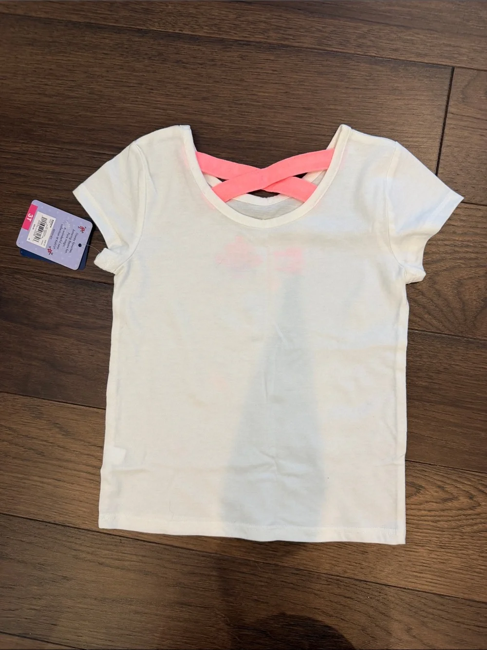 Disney White & Pink 'Happy Like Minnie' Short Sleeve Tee NWT 3T - C8-028